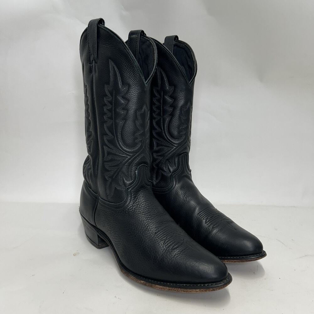 Vintage Abilene Cowhide Western Cowboy Boots “Black”